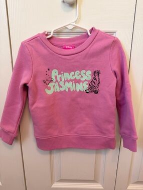 Disney Kids' Pink Princess Jasmine Pullover Sweatshirt